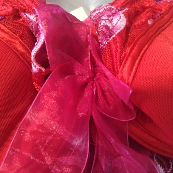 Rene Rofe Red Lace Bra - Picture 3 of 5